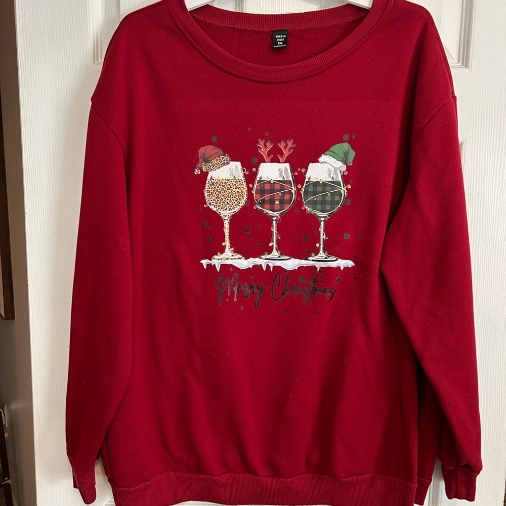 SHEIN Red Sweatshirt